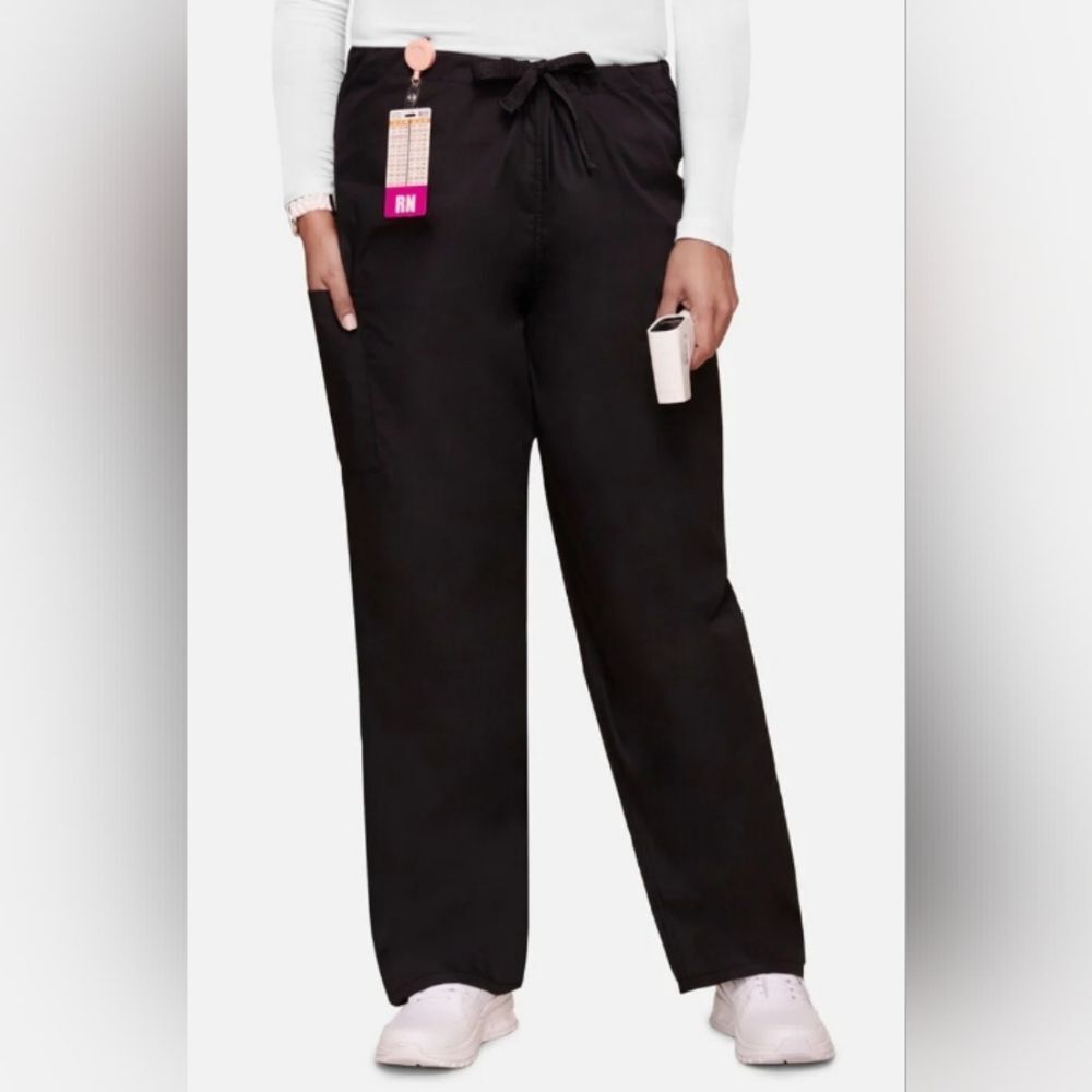 New Cherokee Workwear Unisex Black Scrub Pants Medium NWT